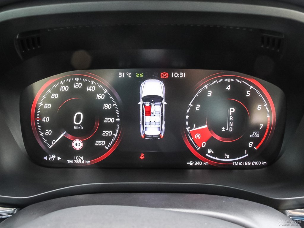 松林灰沃爾沃XC60中控內飾圖片