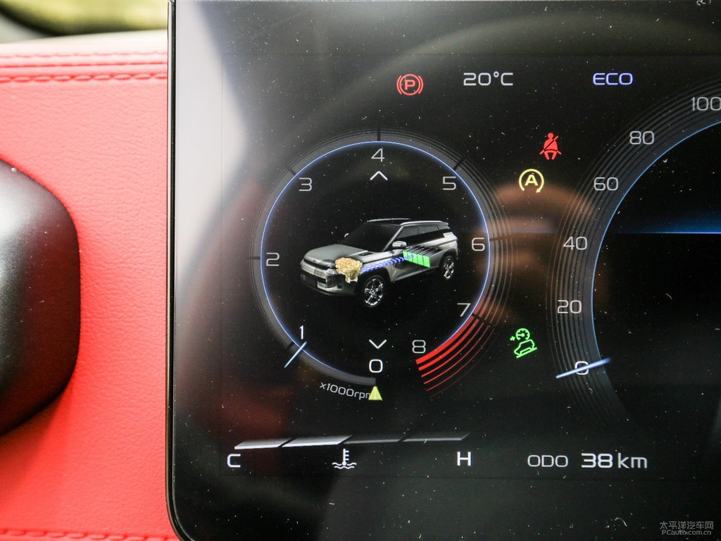 ICON80°灰吉利ICON中控內(nèi)飾圖片