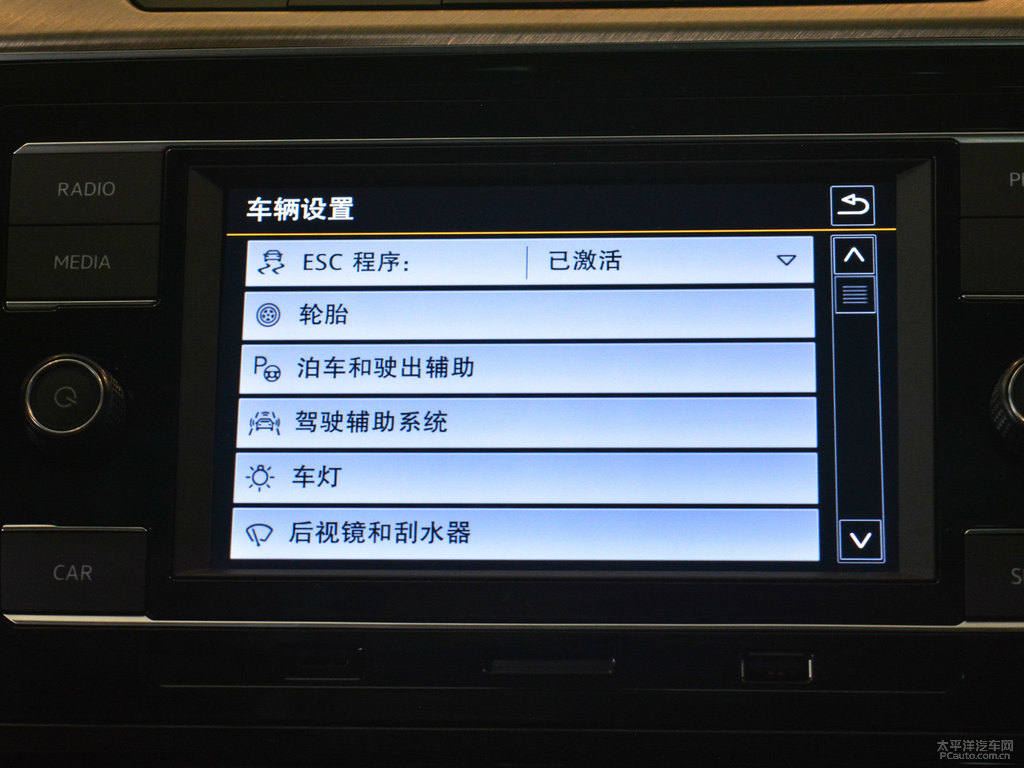 朱鷺白大眾CC中控內(nèi)飾圖片