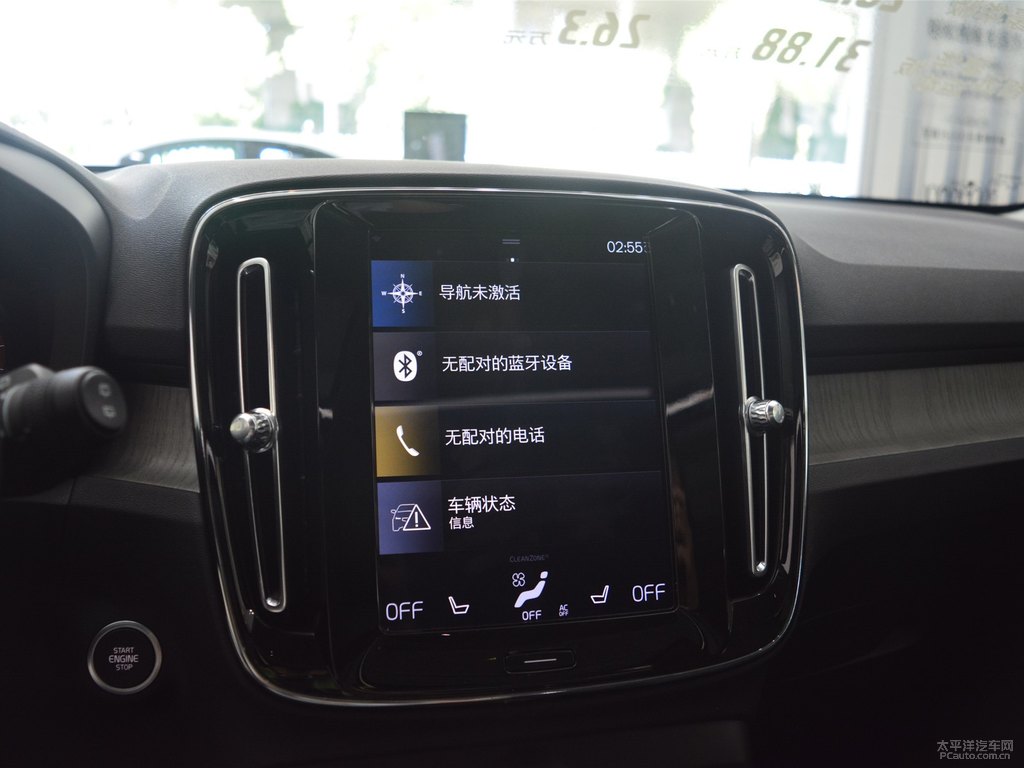 水晶白沃爾沃XC40中控內(nèi)飾圖片