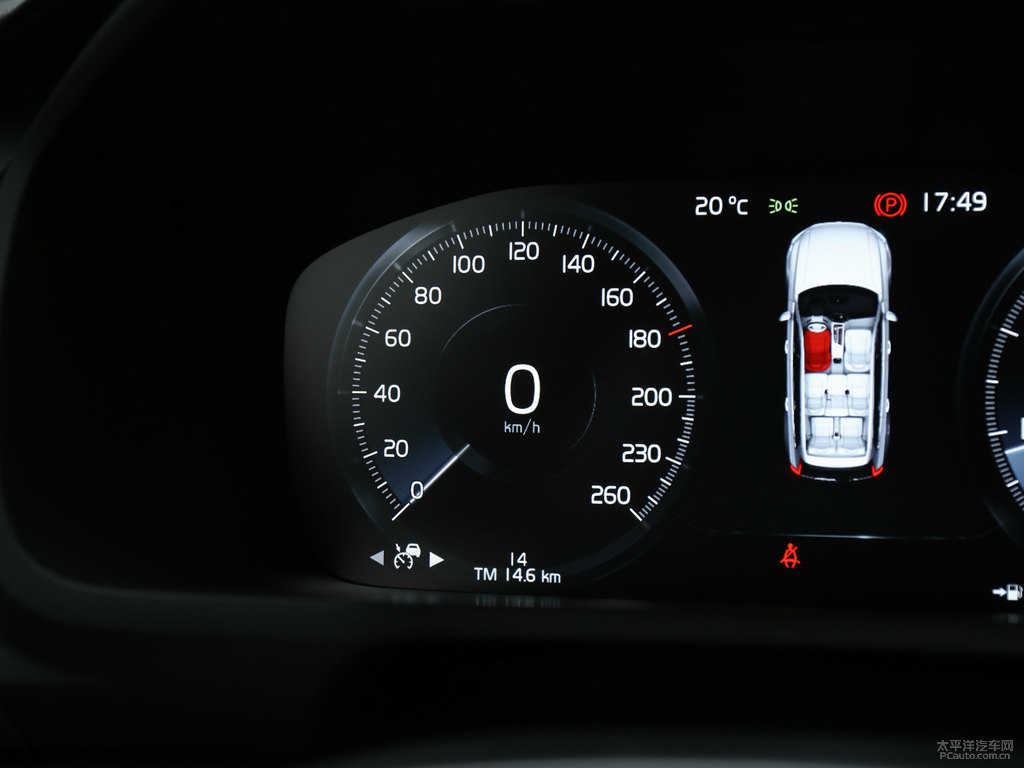 水晶白沃爾沃XC90中控內(nèi)飾圖片