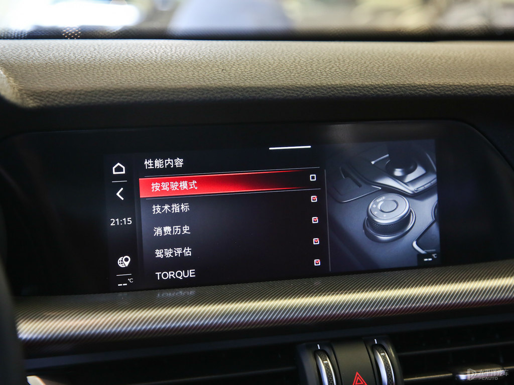 電光藍(lán)Stelvio斯坦維中控內(nèi)飾圖片