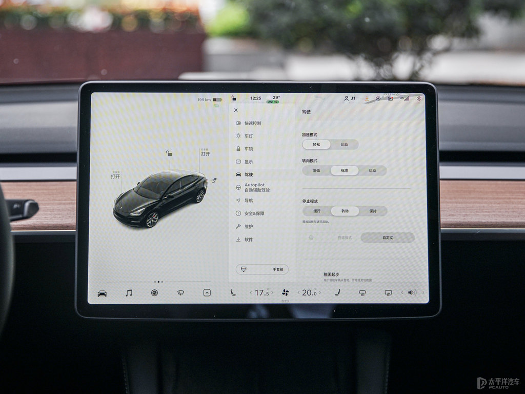 黑色Model 3中控內(nèi)飾圖片