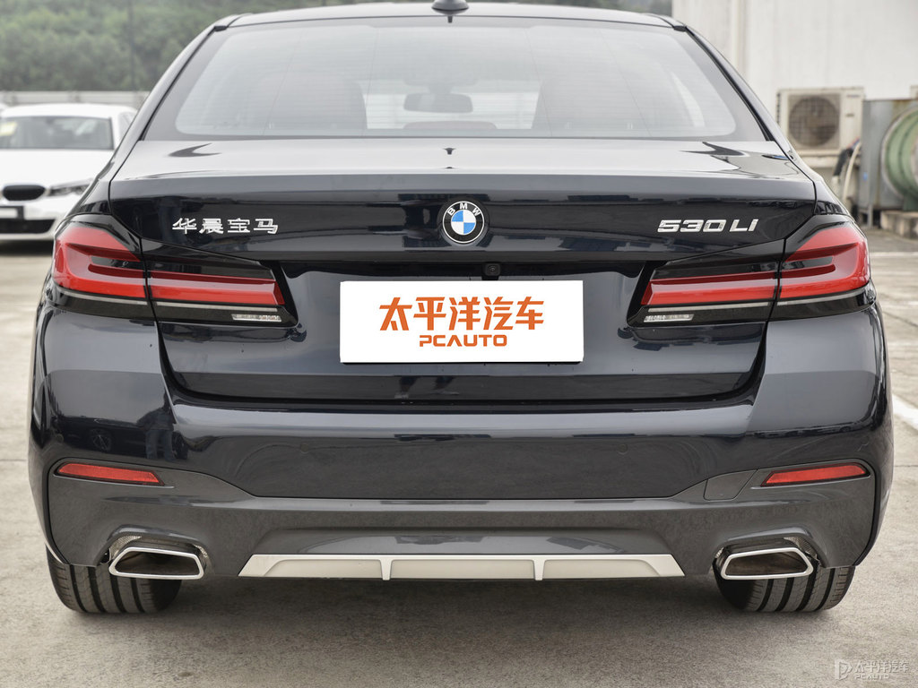 寶石青寶馬5系車尾外觀圖片