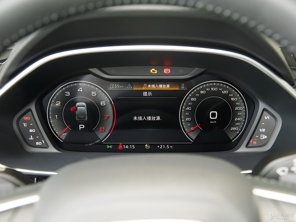 鱷魚綠奧迪Q3 Sportback中控內飾圖片