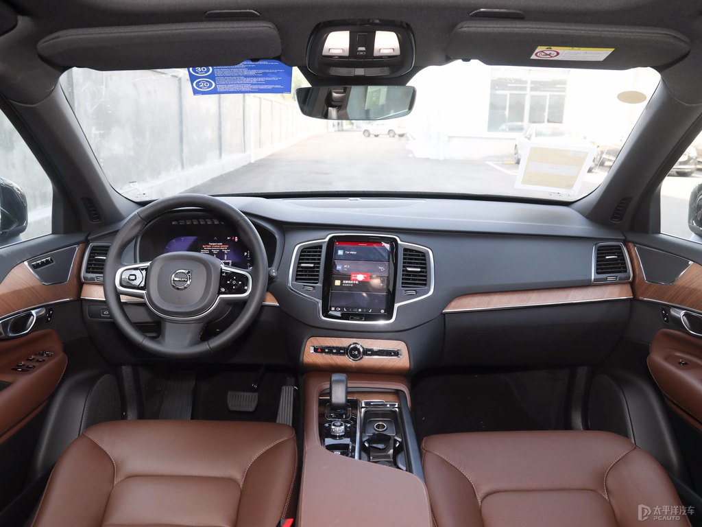 瑪瑙黑沃爾沃XC90中控內飾圖片
