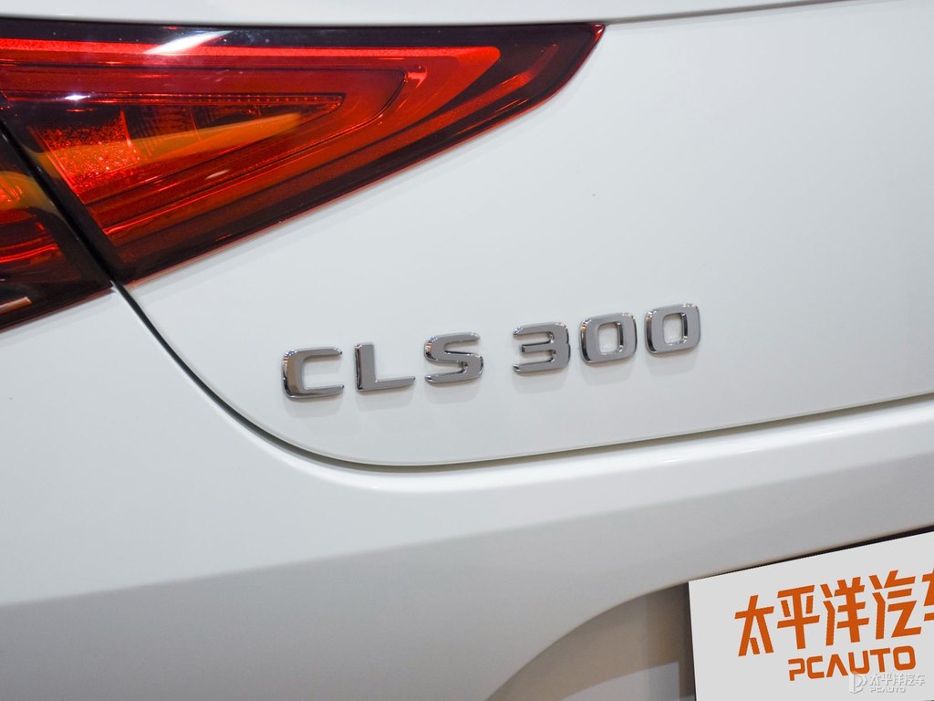 北極白奔馳CLS級車尾外觀圖片