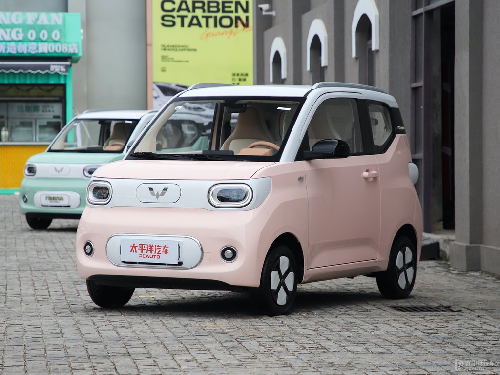 白桃粉宏光MINIEV整車外觀外觀圖片
