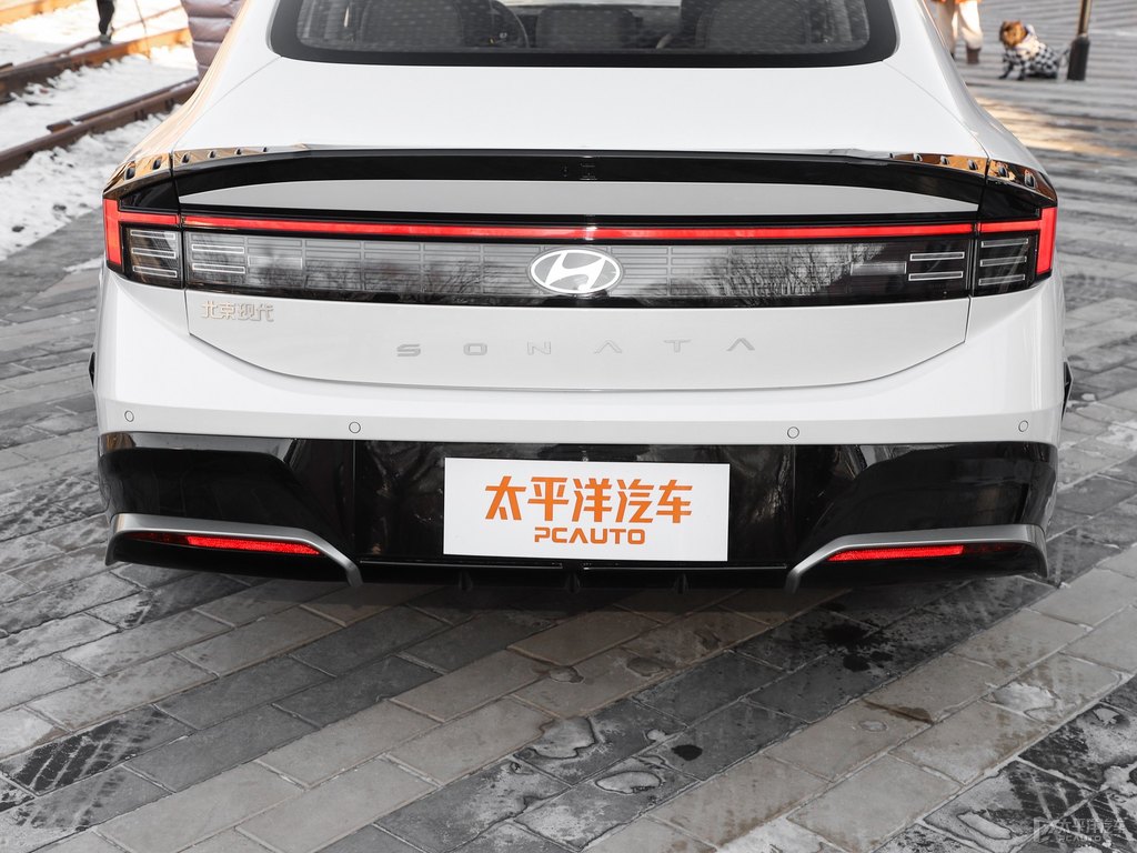 極地白索納塔車尾外觀圖片