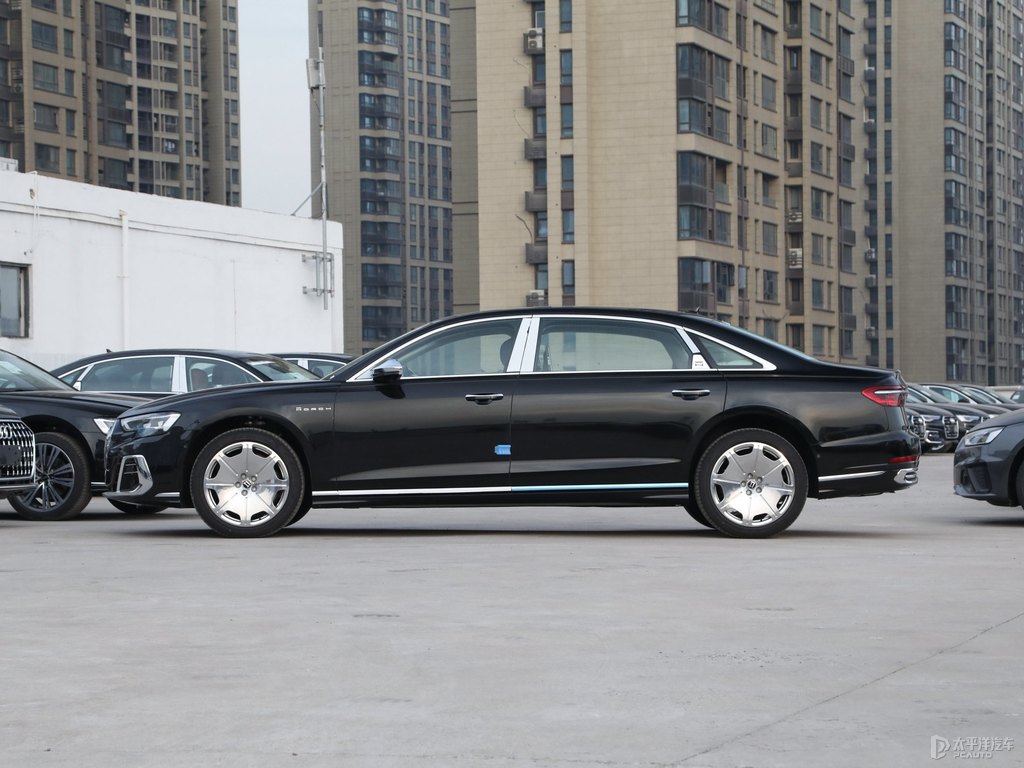 賽百靈黑奧迪A8L整車外觀外觀圖片