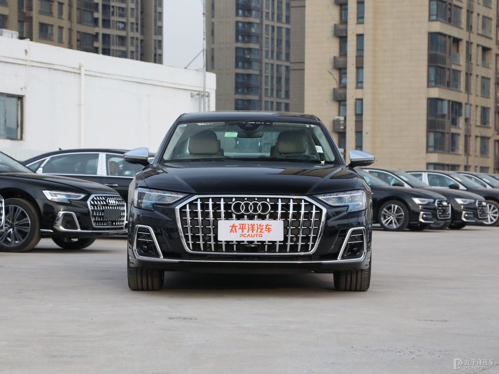 賽百靈黑奧迪A8L整車外觀外觀圖片