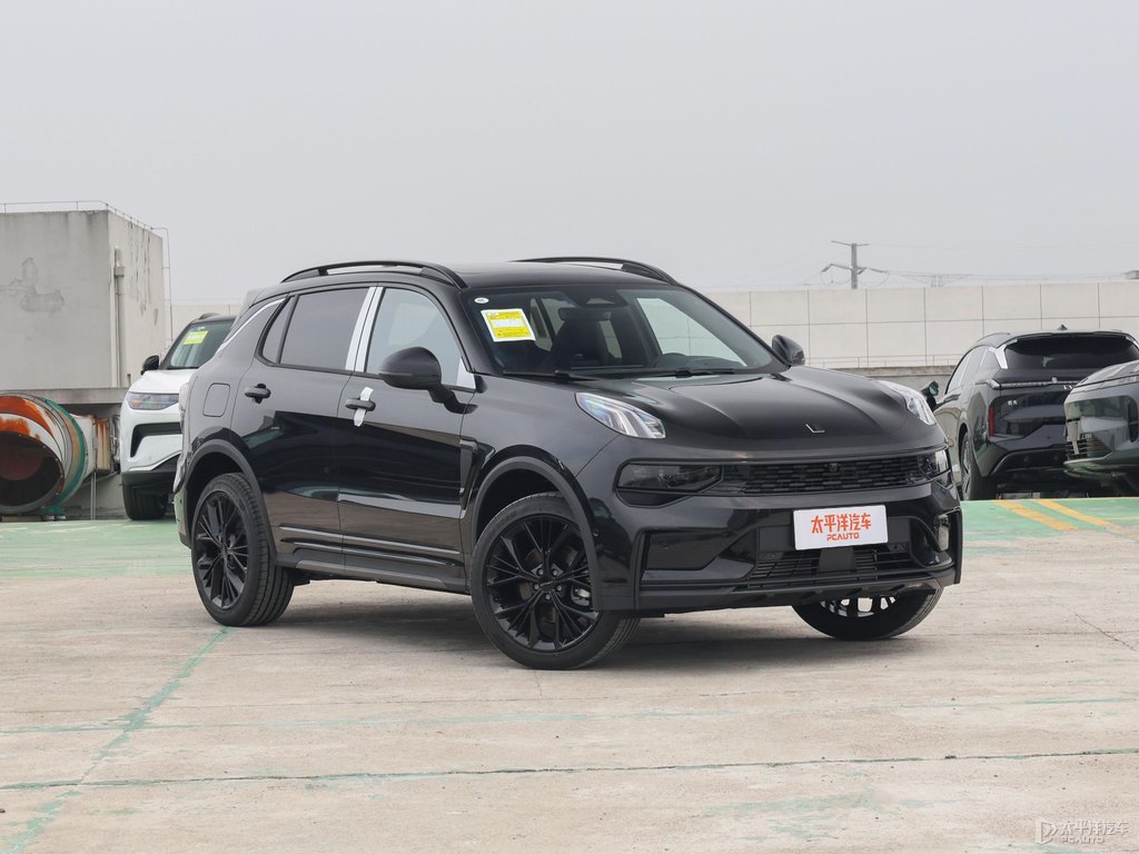 黑色領(lǐng)克01整車外觀外觀圖片