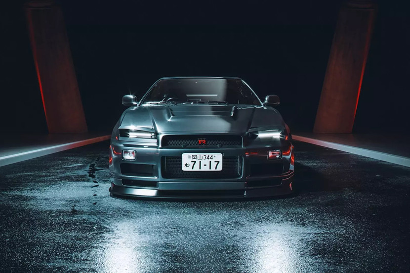 美图赏析#gtr r34黑白双雄改装翻灯设计