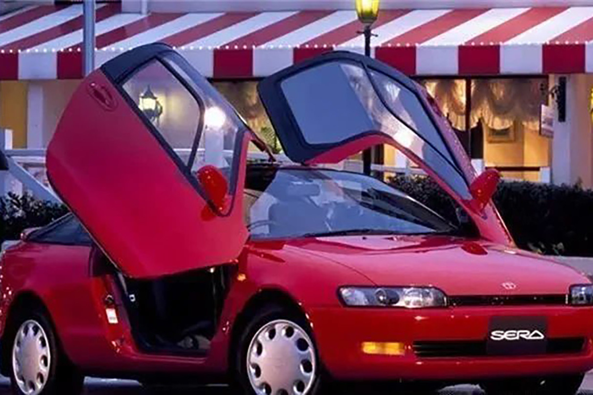 最廉价的鸥翼门跑车,90年代的丰田sera(塞拉)!
