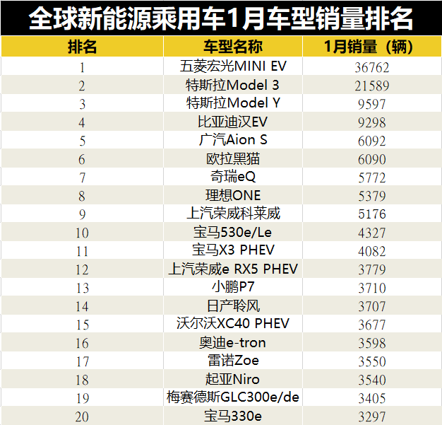 电动汽车排行榜 国产图片