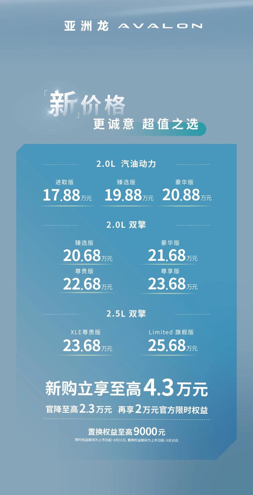 亚洲龙报价图片