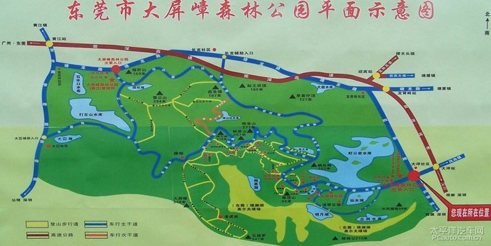 海沧大屏山公园路线图片