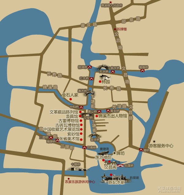 江南六大古镇地图位置图片