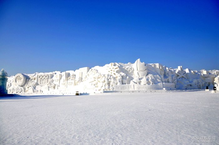 中国最长的冬奥会主题大型雪雕