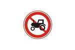 禁止拖拉机驶入标志