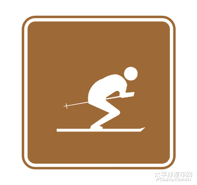 冬奥会高山滑雪标志图片