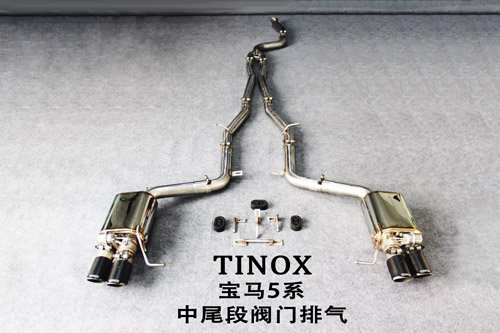 宝马5系改装TINOX排气管作业效果,声浪装车效