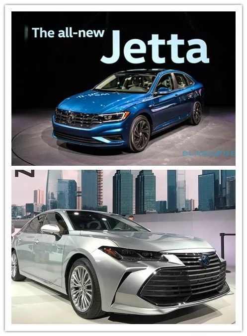 2018年的底特律车展上,大众和丰田分别带来了全新jetta和avalon.